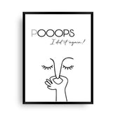Bild Klo | Poster Pooops | WC Poster mit Humor - Wandschmuck-Shop.de
